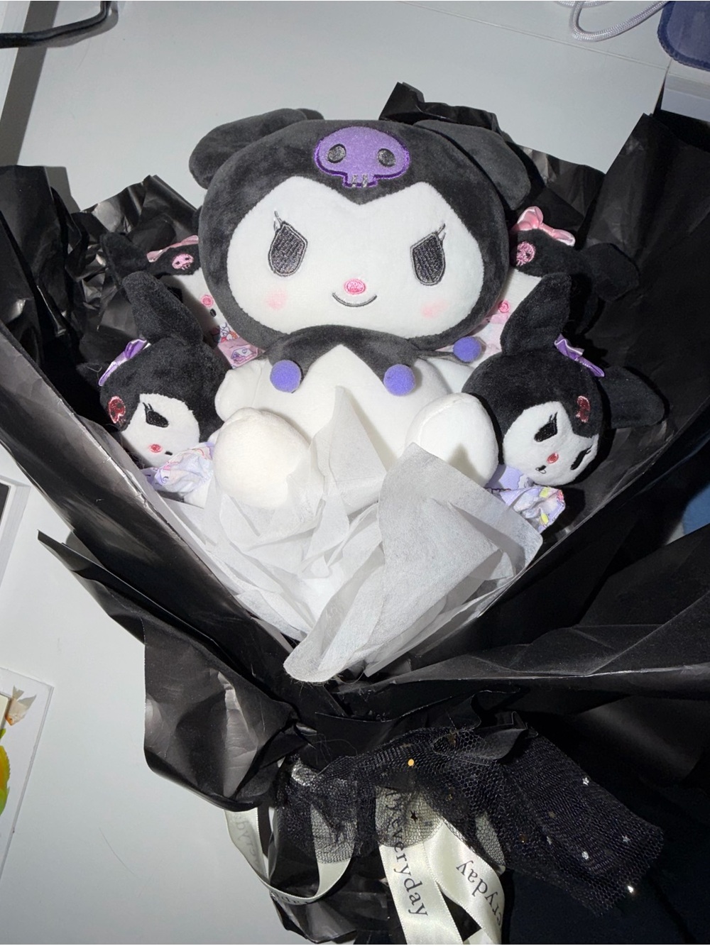 Sanrio Kuromi Plush Bouquet in Black, White & Purple